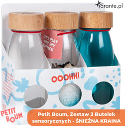 Petit Boum, Zestaw 3 Butelek sensorycznych - ŚNIEŻNA