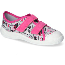 Kapcie dziewczęce Befado 772Y005 Szare/Róż