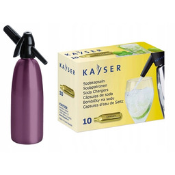 Syfon Do Wody Sodowej 1L Saturator fiolet Wkłady