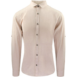 Koszula Weekendowa z Lnem, Krój Taliowany - Victorio