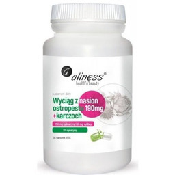 Aliness Ekstrakt z nasion ostropestu + karczoch, 190mg