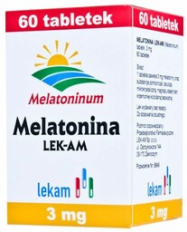 Melatonina LEK-AM 3 mg na zaburzenia snu, 60