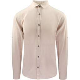 Koszula Weekendowa z Lnem, Prosty Krój - Victorio