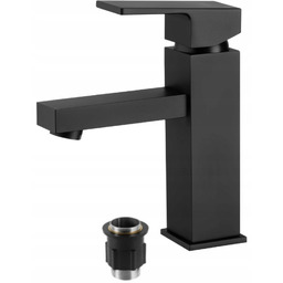 Deante Anemon Bateria umywalkowa stojąca Bez korka Czarny