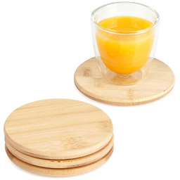 Podstawki pod kubek bambusowe 9,5 cm 4 szt.