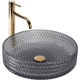 Rea Umywalka nablatowa Rea Cristal Grey 39