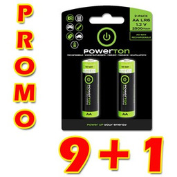 Powerton Nabíjecí Ni-MH baterie AA, 10x2-pack