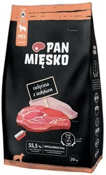 PAN MIĘSKO Karma dla psa Cielęcina z indykiem