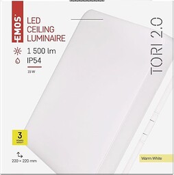 EMOS TORI lampa sufitowa LED, wodoszczelna, 15 W,