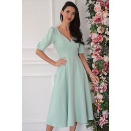 Sukienka midi rozkloszowana pistacja Suzzy