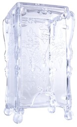 Pojemnik na waciki kosmetyczne kwadratowy elegancki stylizowany motyl