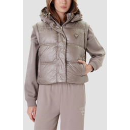 GUESS Beżowa damska kamizelka Padded Vest, Rozmiar L