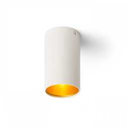 TUBA lampa sufitowa biała matowa /złota 230V GU10