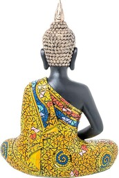 Alexandra House Living Figurka dekoracyjna wielokolorowa plastikowa Budda