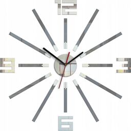 Zegar ścienny naklejany duży nowoczesny akrylowy na ścianę