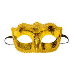 Maska karnawałowa wenecka złota - 1 szt.