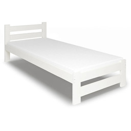 Edinos Białe jednoosobowe łóżko z drewna 80x200 W5-D07