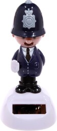 Puckator Figurka solarna angielskiego policjanta, tworzywo sztuczne, ciemnoniebieski/czarny/różowy/szary,