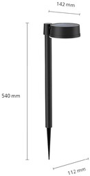 Philips LED lampa z grotem ziemnym Vynce, Ø