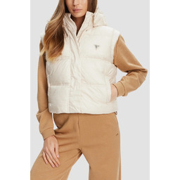 GUESS Beżowa damska kamizelka Padded Vest, Rozmiar L
