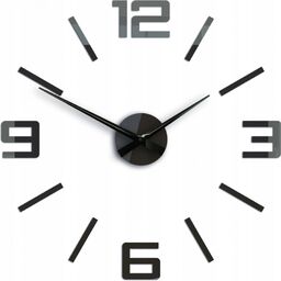 Zegar ścienny naklejany duży nowoczesny akrylowy na ścianę