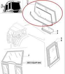 SZYBA TYLNA NEW HOLLAND CASE 82014988