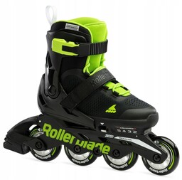 Rolki Rollerblade Microblade Black/green 28-32 Rolki Regulowane