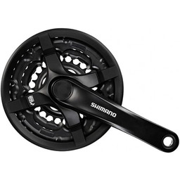 Shimano FC-TY501 czworokątny mechanizm korbowy 6/7/8-rzędowy, czarny, 170