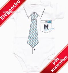 Body dla niemowląt Mały Elegant z extra krawatem