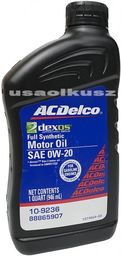 Olej silnikowy 0W-20 Dexos2 Full Synthetic ACDelco