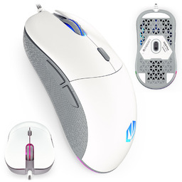 Endorfy Gem Plus Onyx White Mysz Przewodowa Biała