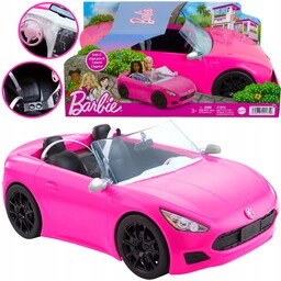 Barbie Zestaw Auto Różowy Kabriolet Z Lalką Samochód