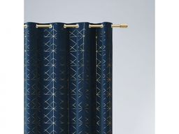 ZASŁONA GLAMMY - GRANATOWA 140x250 PRZELOTKA