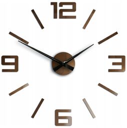 Zegar ścienny naklejany duży nowoczesny akrylowy na ścianę