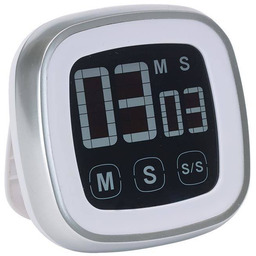 Minutnik TOUCH N COOK, biały, srebrny