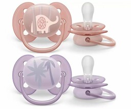 Avent Philips Smoczek uspokajający Ultra soft 0-6 girl