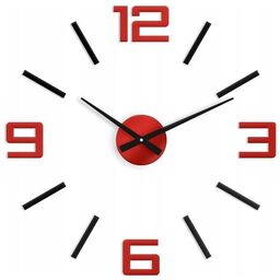 Zegar ścienny naklejany duży nowoczesny akrylowy na ścianę