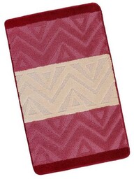 Bellatex Dywanik łazienkowy Bany Chevron bordowy,60 x 100