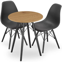 Elior Komplet Okrągły Stół 60 Cm Dąb