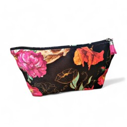 Kosmetyczka damska organizer do torebki etui kosmetyczka welurowa