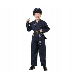 Zestaw dla dzieci Policjant (bluzka, spodnie, pasek, czapka,