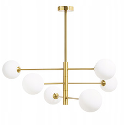 Lampa Sufitowa Złota Szklane Kule Wisząca Żyrandol Nowoczesna