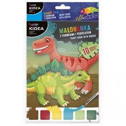 Malowanka z farbkami i pędzelkiem Dinozaury Kidea DF-MFPDKA-91935