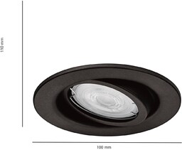 Philips Oprawa wpuszczana zewnętrzna Fresco, czarna, stal nierdzewna,