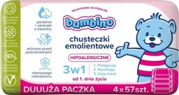 NIVEA Bambino Chusteczki emolientowe 3w1 hipoalergiczne 4 x