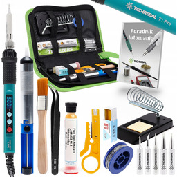 Lutownica Duży Zestaw Lutowniczy 16w1 Techrebal 80W Cyna