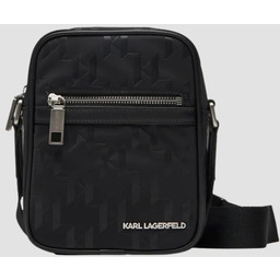 KARL LAGERFELD Czarna męska saszetka z monogramem