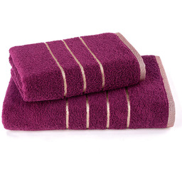 Decodoma Zestaw frotte ręcznika i ręcznika kąpielowego fioletowa