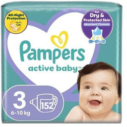 Pampers Active Baby rozmiar 3, 152 pieluszek