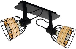 EGLO Spot sufitowy Anwick 1 stal/rattan, 2-punktowy 1,